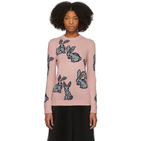 prada bunny-motif wool-cashmere sweater|Prada sweater.